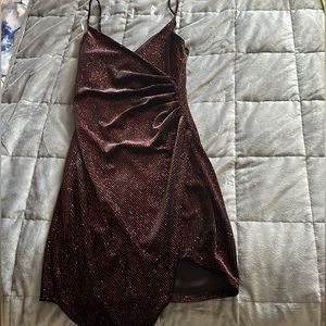 Black dress with red shimmer